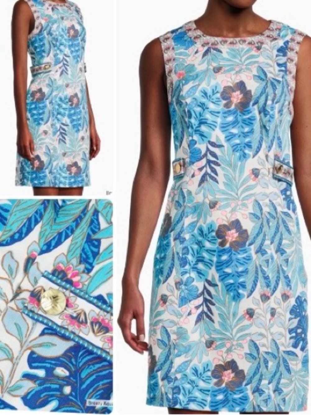 Lilly Pulitzer Juno Stretch Shift Minidress in Breezy Aqua 14 NWT